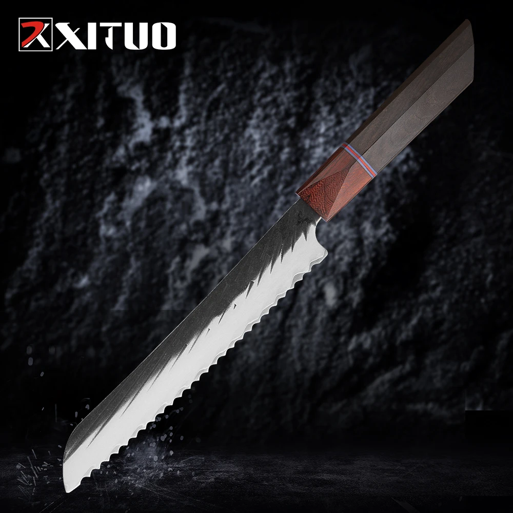 XITUO 8 Inch Bread Knife 3-layer Composite Steel Slicing Knife Cutting Cake Cutting Toast Rectangular Knife Kitchen Baking Tool
XITUO 8 Inch Bread Knife 3-layer Composite Steel Slicing Knife Cutting Cake Cutting Toast Rectangular Knife Kitchen Baking Tool