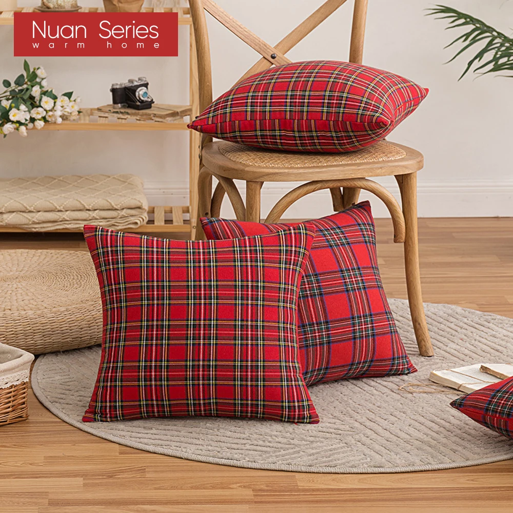 45x45cm Christmas Square Cushion Cover Plaid Print Pillow Cases Sofa Cover Seat Bed Throw Pillowcase Vintage Home Decoration
45x45cm Christmas Square Cushion Cover Plaid Print Pillow Cases Sofa Cover Seat Bed Throw Pillowcase Vintage Home Decoration