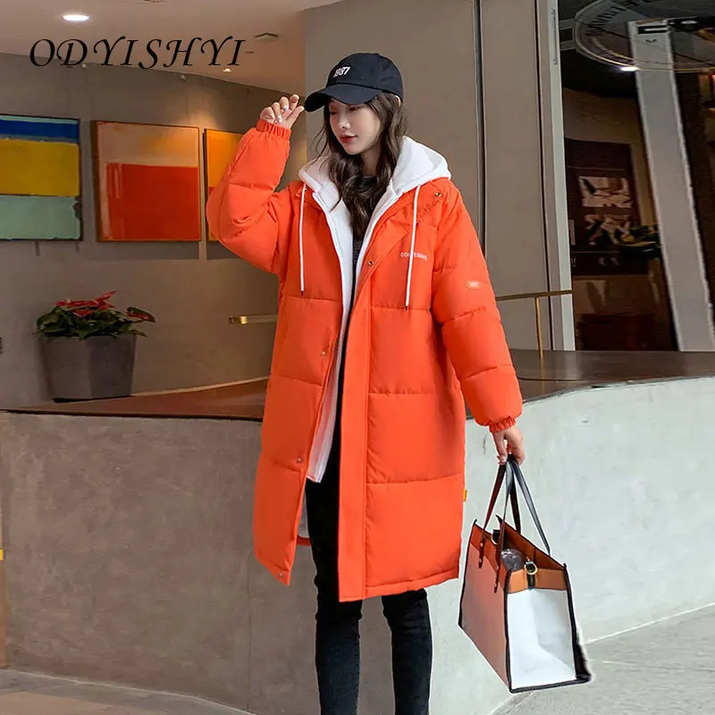2021 Winter Women's Jacket Thicken Loose Down Cotton Coat Hooded Mid-length Padded Jacket Warm Casual Women Outwear Oversize D27
2021 Winter Women's Jacket Thicken Loose Down Cotton Coat Hooded Mid-length Padded Jacket Warm Casual Women Outwear Oversize D27