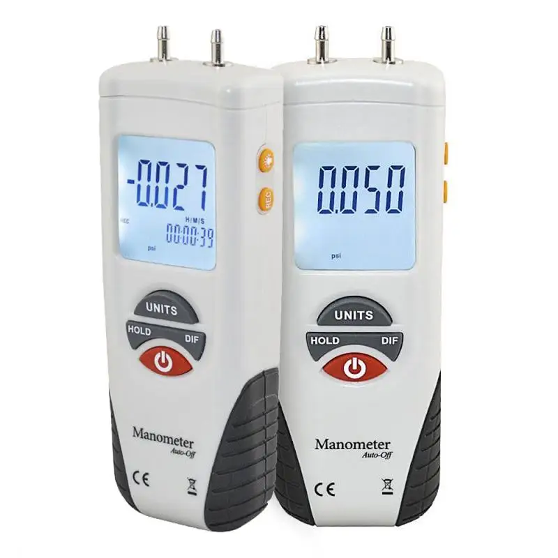Handheld LCD Digital Differential Pressure Meter Gauge Manometer ±2Psi Air Vacuum Gas Pressure Gauge Meter with Backlight
Handheld LCD Digital Differential Pressure Meter Gauge Manometer ±2Psi Air Vacuum Gas Pressure Gauge Meter with Backlight
