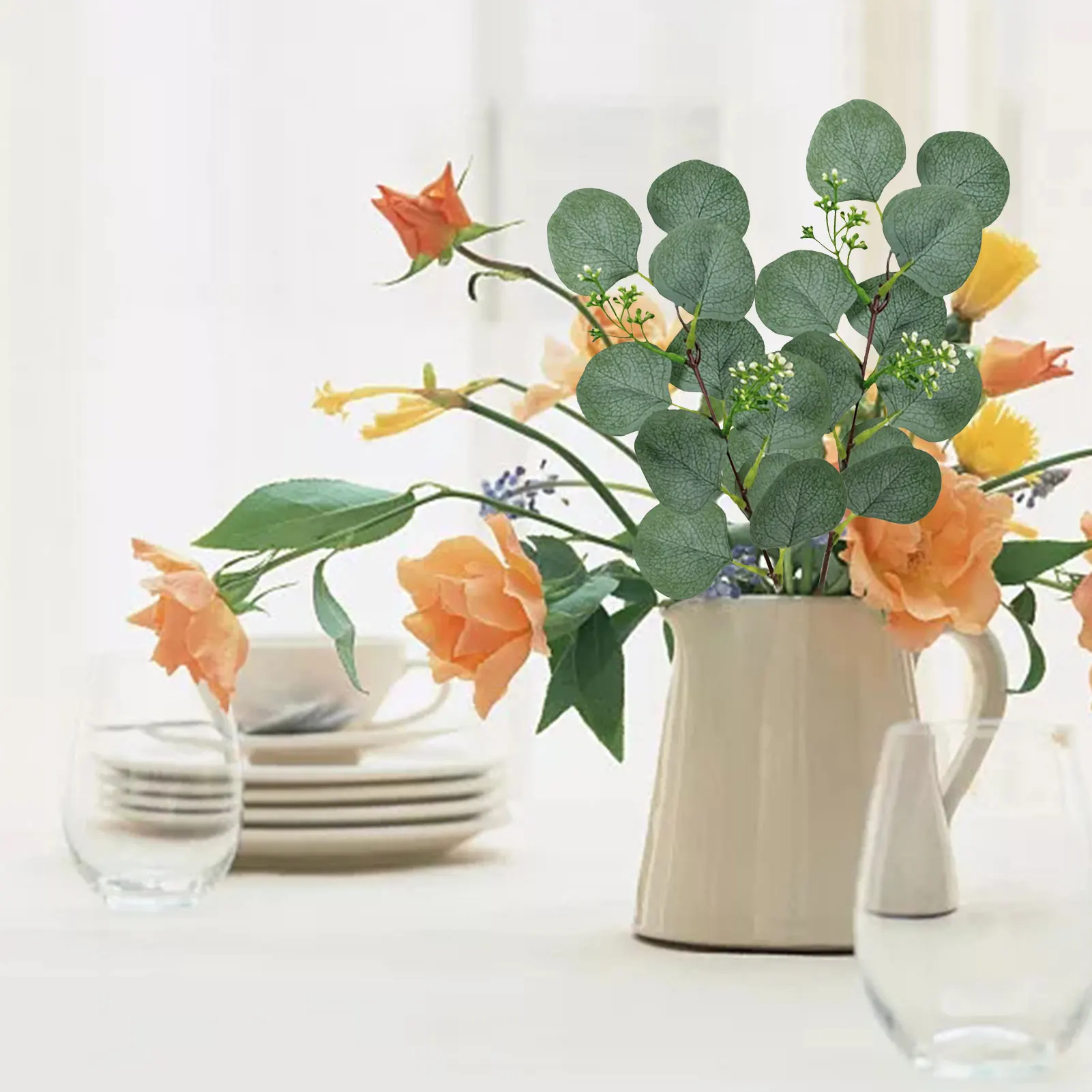 6PCS DIY Eucalyptus Flower Arrangement Decorative Natural Eucalyptus Ornament Wedding Shooting Prop Simulation Decor Supplies
6PCS DIY Eucalyptus Flower Arrangement Decorative Natural Eucalyptus Ornament Wedding Shooting Prop Simulation Decor Supplies