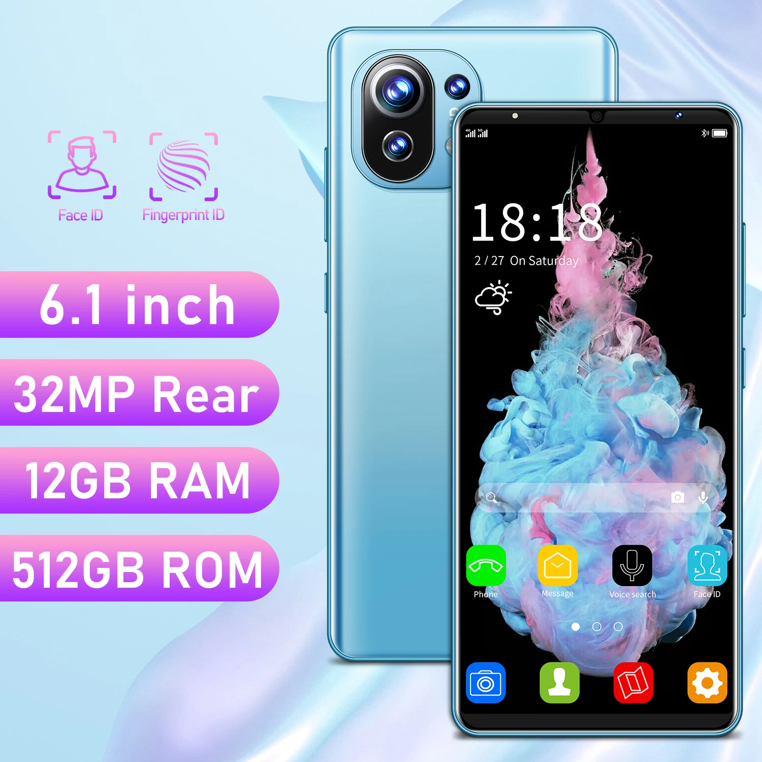 5G M11 6.1 Inch Global Version Smartphone 10 Core 12GB 512GB 24MP 32MP Face ID Android 10 5200mah Snapdragon 888 Mobile Phone
5G M11 6.1 Inch Global Version Smartphone 10 Core 12GB 512GB 24MP 32MP Face ID Android 10 5200mah Snapdragon 888 Mobile Phone