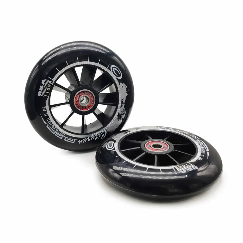 85A CITYRUN Durable Elastic PU 110mm Scooter Wheel with ABEC9 608rs 2-wheels Scooter Tires 110mm*24mm 8mm Diameter 110 2pcs/lot
85A CITYRUN Durable Elastic PU 110mm Scooter Wheel with ABEC9 608rs 2-wheels Scooter Tires 110mm*24mm 8mm Diameter 110 2pcs/lot