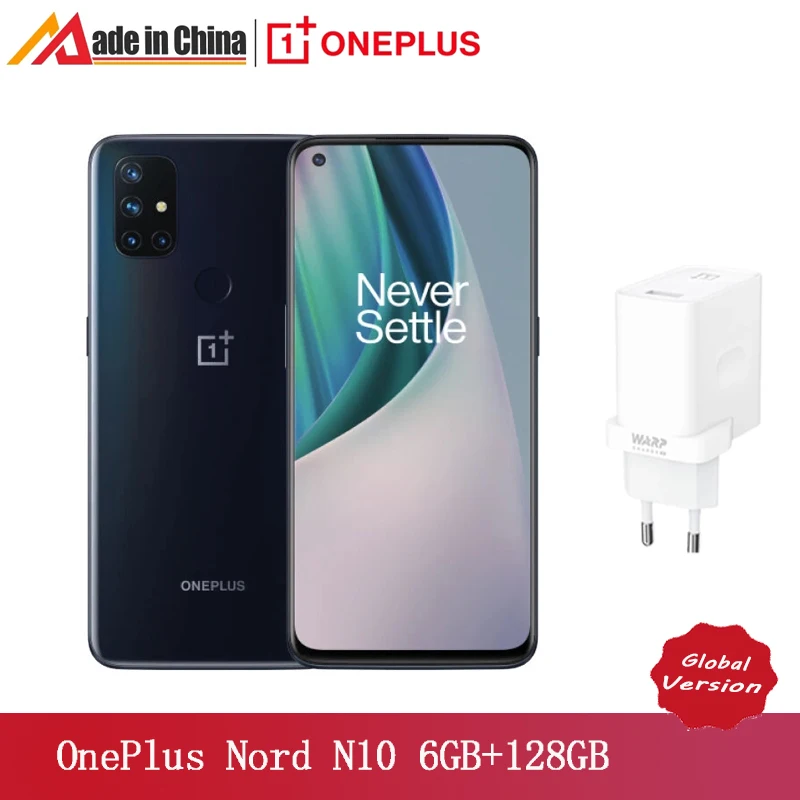 Global Version OnePlus Nord N10 5G Smartphone 6GB 128GB 6.49 90Hz FHD+ Display 64MP Quad Cameras Android 10 Mobile Phone
Global Version OnePlus Nord N10 5G Smartphone 6GB 128GB 6.49 90Hz FHD+ Display 64MP Quad Cameras Android 10 Mobile Phone
