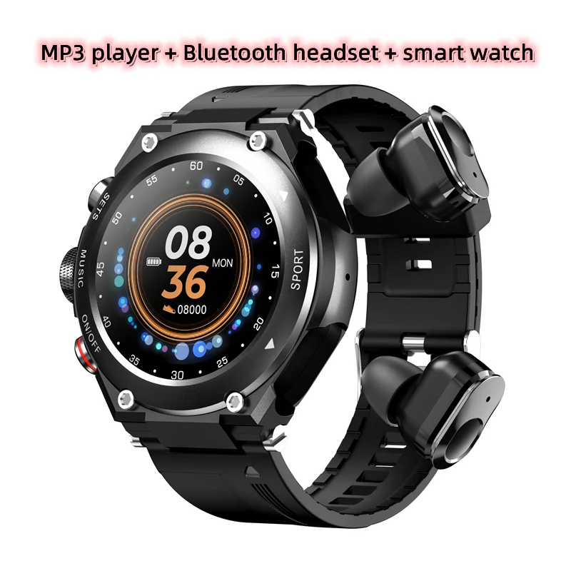 2022 New Bluetooth Call Smart Watch TWS Headphones 2 in 1 IP67 Waterproof Heart Rate Blood Pressure Men Sports Watch Local Music
2022 New Bluetooth Call Smart Watch TWS Headphones 2 in 1 IP67 Waterproof Heart Rate Blood Pressure Men Sports Watch Local Music