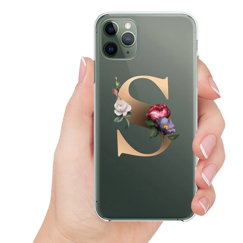 Custom Name Letter Monogram Flower Cover Soft Silicone Phone Case For iPhone 13 11 12 Pro X XR XS MAX 5 6 7 8 5s 6s SE Plus Mini
Custom Name Letter Monogram Flower Cover Soft Silicone Phone Case For iPhone 13 11 12 Pro X XR XS MAX 5 6 7 8 5s 6s SE Plus Mini