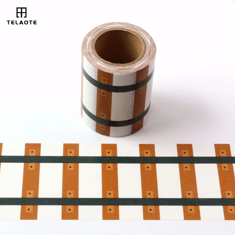 10mx60mm Railroad Track Washi Tape for Kids Sticker Roll for Cars Track and Train Sets Stick To Floors and Walls Street Curves
10mx60mm Railroad Track Washi Tape for Kids Sticker Roll for Cars Track and Train Sets Stick To Floors and Walls Street Curves