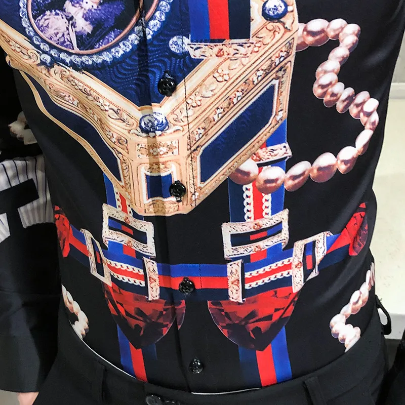 Camisa Hombre Fashion Print Shirt Men Formal Tuxedo 2020 Spring Autumn Slim Fit Long Sleeve Social Shirt Club Prom Clothes Tops 
Camisa Hombre Fashion Print Shirt Men Formal Tuxedo 2020 Spring Autumn Slim Fit Long Sleeve Social Shirt Club Prom Clothes Tops