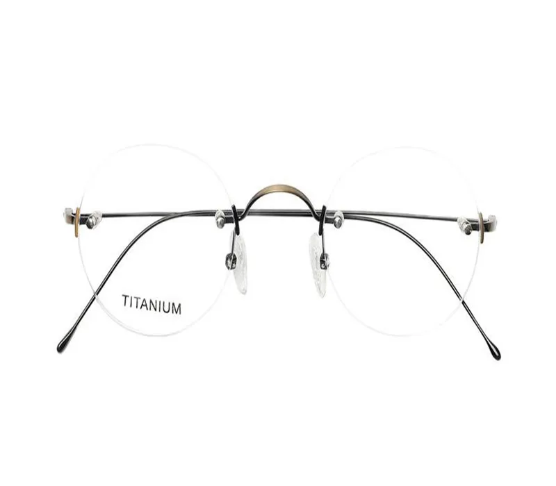 Pure Titanium Retro Unisex Rimless Myopia Eyeglasses Round Frame Brand Design Clear Lens Goggle Optical Eyewear Spectacle
Pure Titanium Retro Unisex Rimless Myopia Eyeglasses Round Frame Brand Design Clear Lens Goggle Optical Eyewear Spectacle