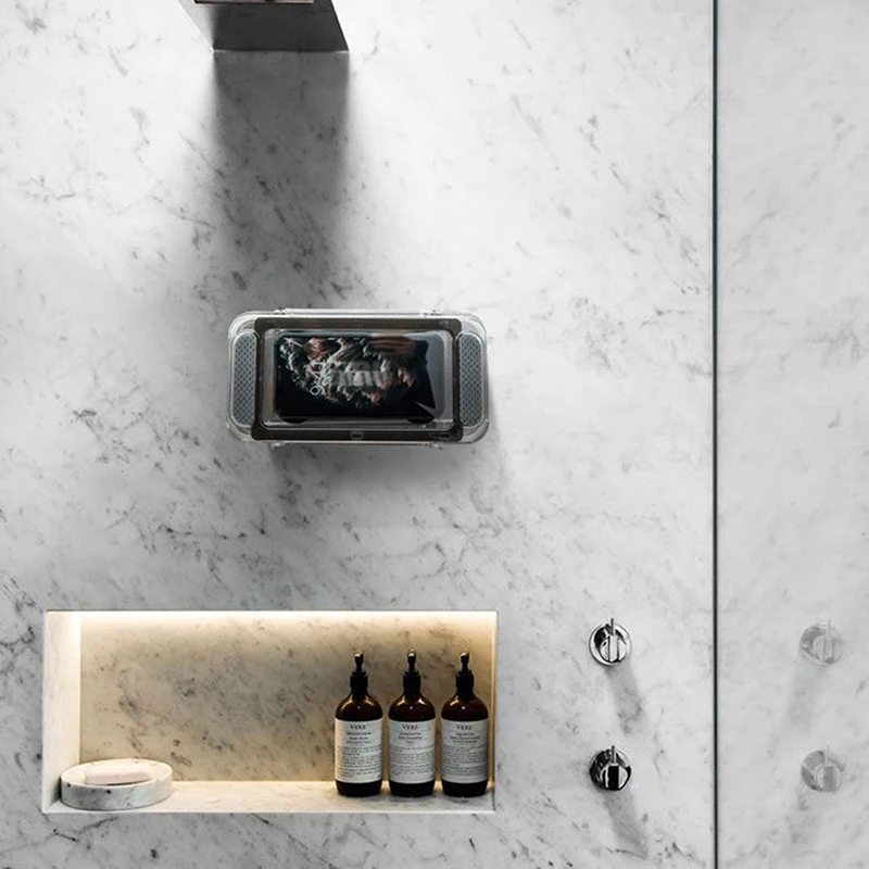 Liner Tablet Or Phone Holder Waterproof Case Box Wall Mounted All Covered Mobile Phone Shelves Self-Adhesive Shower Accessories
Liner Tablet Or Phone Holder Waterproof Case Box Wall Mounted All Covered Mobile Phone Shelves Self-Adhesive Shower Accessories