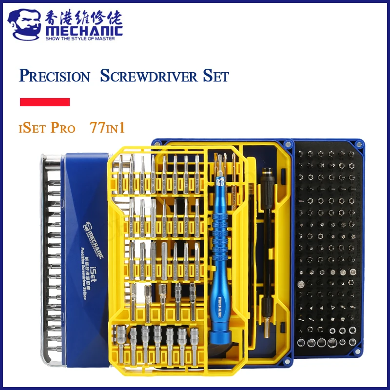 MECHANIC 106 in 1 Precision Magnetic Screwdriver Set Crowbar Picks Extension Rod Suction Cup Pry Opening Tools for Mobile Phone
MECHANIC 106 in 1 Precision Magnetic Screwdriver Set Crowbar Picks Extension Rod Suction Cup Pry Opening Tools for Mobile Phone