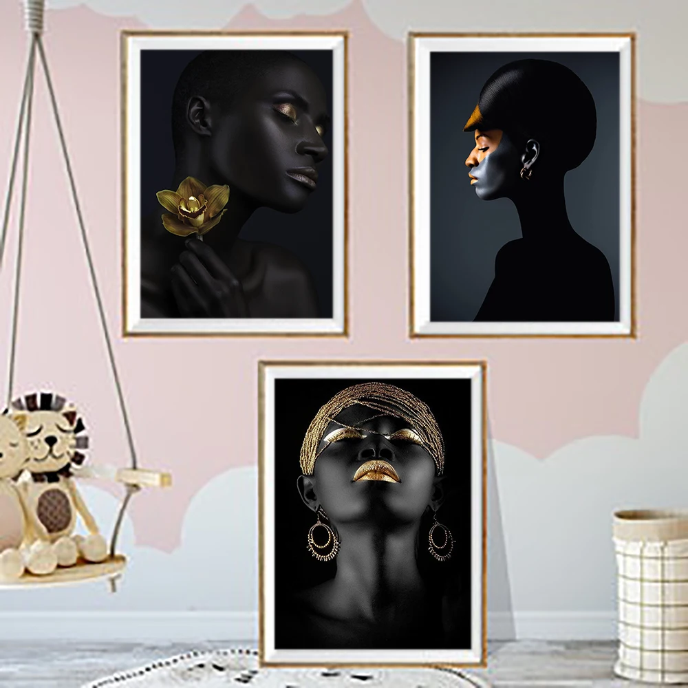 Black and Gold Woman Poster Scandinavian Girl Canvas Painting African Art Print Norbic Wall Picture For Living Room Home Decor
Black and Gold Woman Poster Scandinavian Girl Canvas Painting African Art Print Norbic Wall Picture For Living Room Home Decor