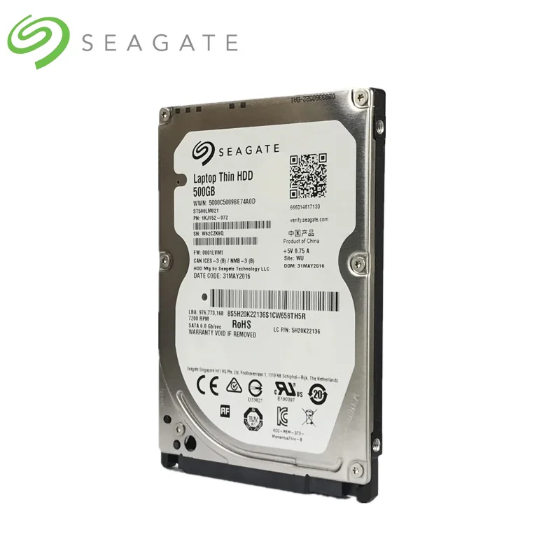 Жесткий диск Seagate ST500LM021, 500 Гб, 7200 об/мин, 2,5 дюйма, внутренний жесткий диск SATA III 6 ГБ/сек., 32 Мб кэш-памяти, 7 мм для ноутбука PS4
Жесткий диск Seagate ST500LM021, 500 Гб, 7200 об/мин, 2,5 дюйма, внутренний жесткий диск SATA III 6 ГБ/сек., 32 Мб кэш-памяти, 7 мм для ноутбука PS4