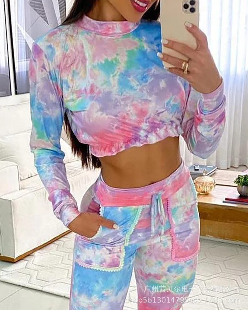 Sets Women Fashion Print Sheath Rompers Autumn Casual Elegant Lace Up Long Sleeve O Neck Female Mujer De Moda Long Pants Sets
Sets Women Fashion Print Sheath Rompers Autumn Casual Elegant Lace Up Long Sleeve O Neck Female Mujer De Moda Long Pants Sets