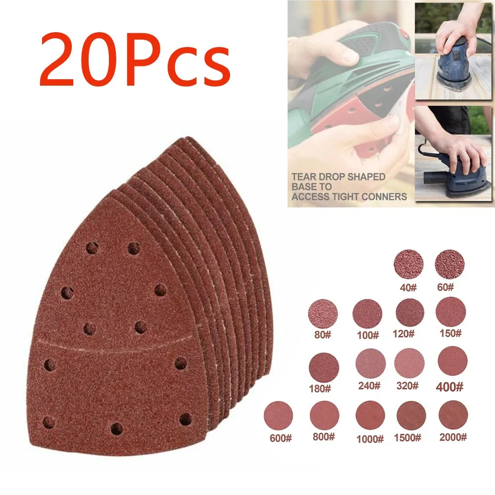20pcs Mouse Sanding Sheets Hook And Loop Sander Pads 11-Holes Velcro Sand Paper Grits Fit Multi-Sander
20pcs Mouse Sanding Sheets Hook And Loop Sander Pads 11-Holes Velcro Sand Paper Grits Fit Multi-Sander