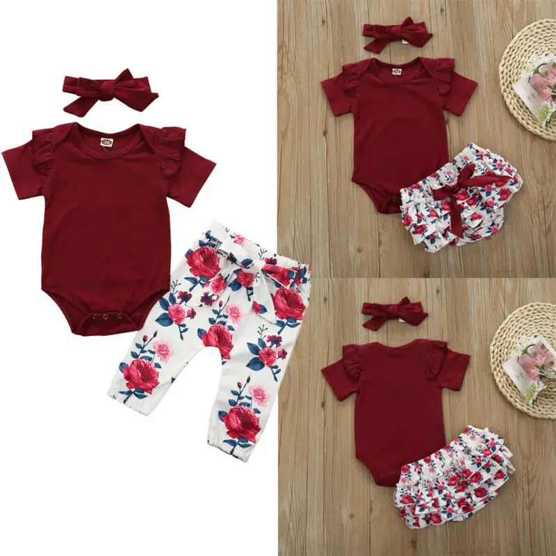 0-24M Newborn Baby Girls Clothes Sets Floral Print Ruffle Tops Romper Tutu Shorts Pants 3PCS Outfits Clothes
0-24M Newborn Baby Girls Clothes Sets Floral Print Ruffle Tops Romper Tutu Shorts Pants 3PCS Outfits Clothes