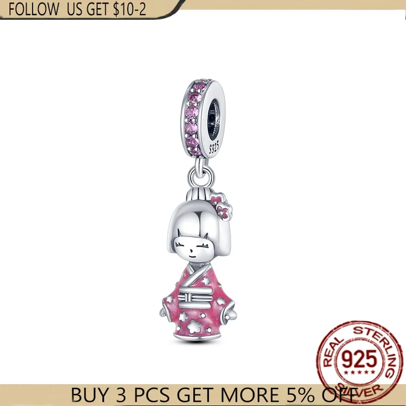 NEW 100% 925 silver color Retro Pink Kimono Girl Charms Beads Fit Original 925 Pandora Bracelet Bangle Making Women Jewelry Gift
NEW 100% 925 silver color Retro Pink Kimono Girl Charms Beads Fit Original 925 Pandora Bracelet Bangle Making Women Jewelry Gift