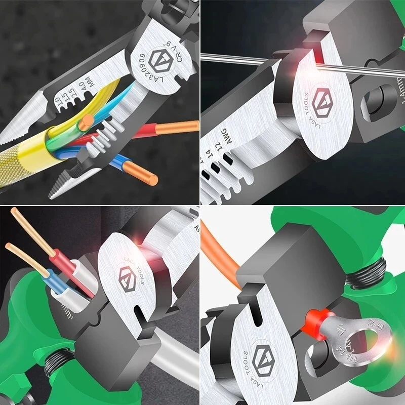 LAOA 6 in 1 Multifunctional Electrician Pliers Long Nose Pliers Wire Stripper Cable Cutter Terminal Crimping Hand Tool
LAOA 6 in 1 Multifunctional Electrician Pliers Long Nose Pliers Wire Stripper Cable Cutter Terminal Crimping Hand Tool