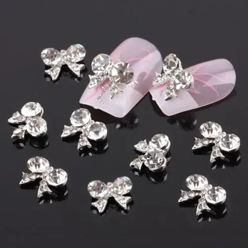 HOT SALES!!! 10Pcs Bow Tie Fashion 3D Clear Rhinestone Glitter Slice DIY Nail Art Stickers Sparkly Shiny Nail Art Decor Stickers
HOT SALES!!! 10Pcs Bow Tie Fashion 3D Clear Rhinestone Glitter Slice DIY Nail Art Stickers Sparkly Shiny Nail Art Decor Stickers