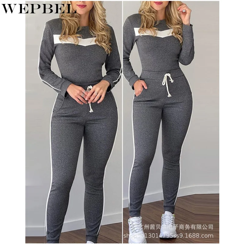 Женский спортивный костюм WEPBEL, женский осенний комплект из двух предметов, Свитшот и юбка в стиле пэчворк
Женский спортивный костюм WEPBEL, женский осенний комплект из двух предметов, Свитшот и юбка в стиле пэчворк