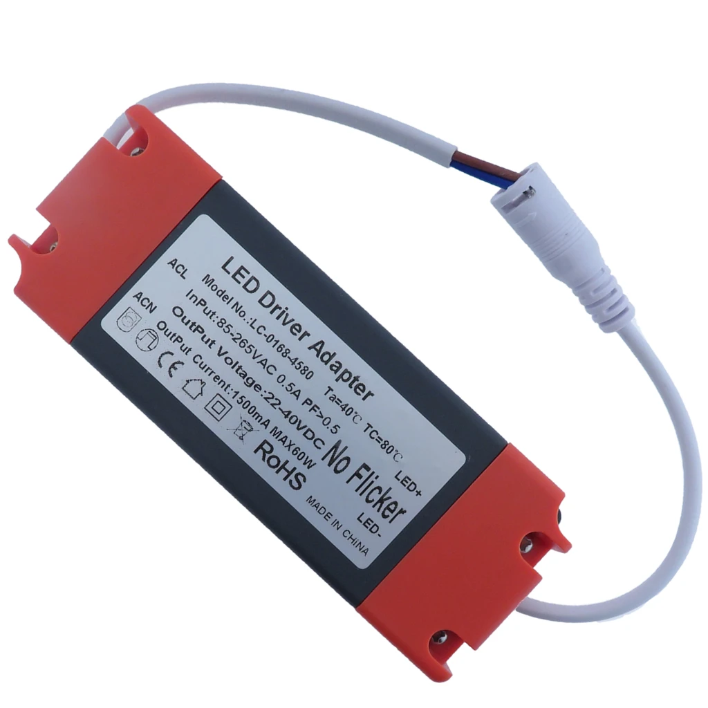 No Flicker LED Driver 18W 24W 36W 40W 42W 48W 54W 60W Power supply 300mA 450mA 600mA 900mA Lighting Adapter for LED Panel light
No Flicker LED Driver 18W 24W 36W 40W 42W 48W 54W 60W Power supply 300mA 450mA 600mA 900mA Lighting Adapter for LED Panel light