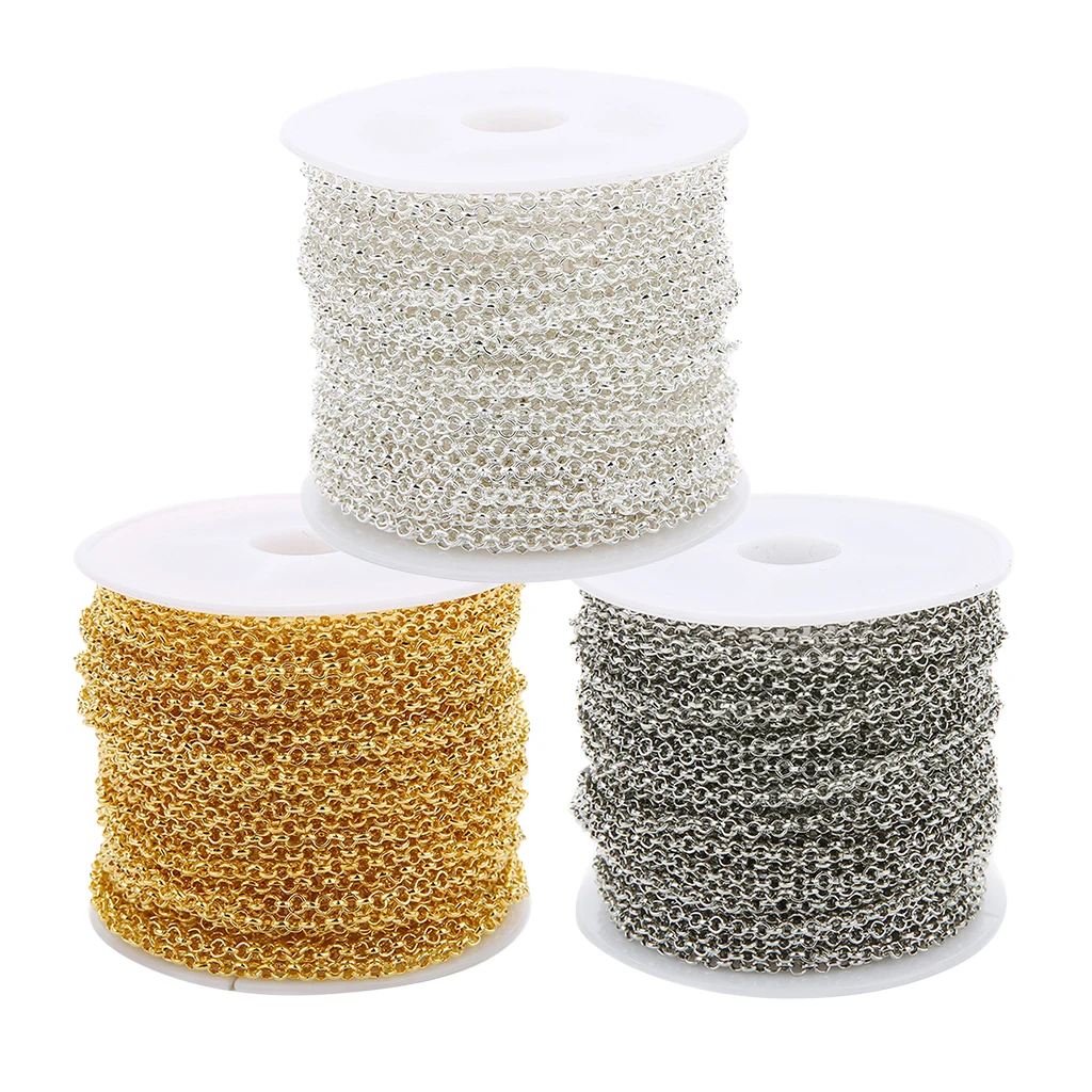10 Yards Multipurpose O Shape Jewelry Making Chain Findings Accessories Necklaces Bracelets Extender Chain for DIY Craft 2mm
10 Yards Multipurpose O Shape Jewelry Making Chain Findings Accessories Necklaces Bracelets Extender Chain for DIY Craft 2mm