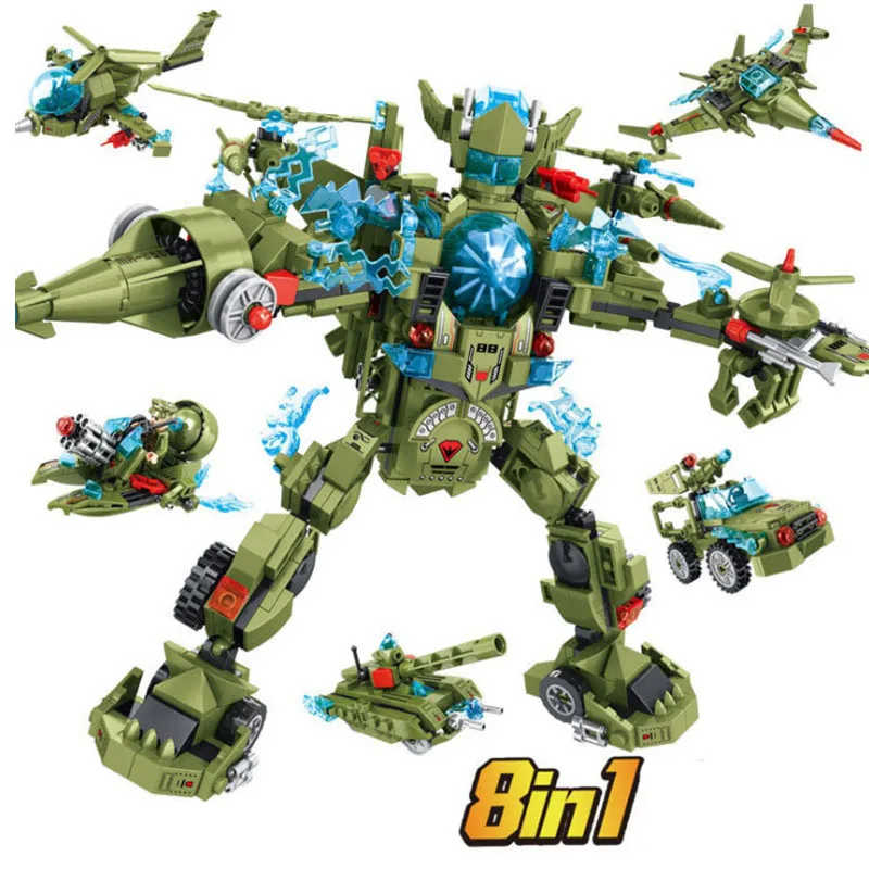 8 in 1 Deformation Military War Mecha Block Set Mini 2 in 1 Plane Fighter Truck Vehicle Building Brick Toys For Boy Kids no box
8 in 1 Deformation Military War Mecha Block Set Mini 2 in 1 Plane Fighter Truck Vehicle Building Brick Toys For Boy Kids no box