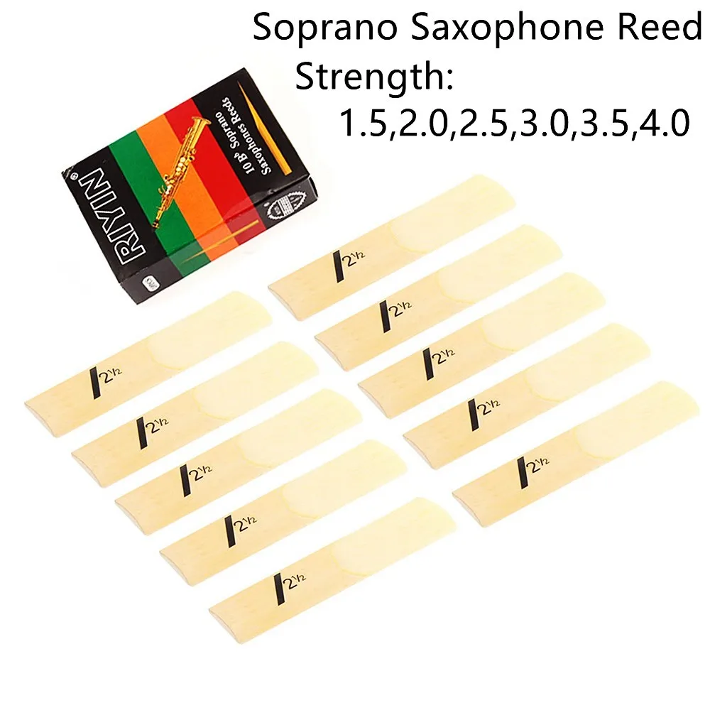 10pc Bb Soprano Saxophone Reed Set With Strength 1.5/2.0/2.5/3.0/3.5/4.0 For Alto Saxophones By Hand Woodwind Parts Accessories
10pc Bb Soprano Saxophone Reed Set With Strength 1.5/2.0/2.5/3.0/3.5/4.0 For Alto Saxophones By Hand Woodwind Parts Accessories