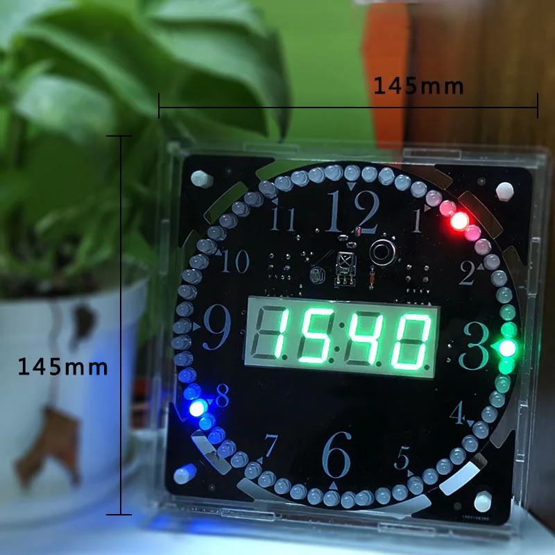 DIY Electronic Kit LED Clock Sodering Project Kit Colorful LED RGB Color Spectrum Music Alarm Clock Remote Control
DIY Electronic Kit LED Clock Sodering Project Kit Colorful LED RGB Color Spectrum Music Alarm Clock Remote Control