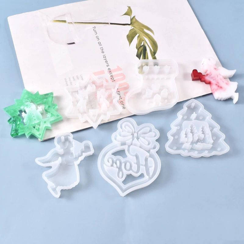 7 Styles Silicone Angel Snowman Christmas Tree Hanging Decoration Pendant Mold DIY Casting Craft Resin Epoxy Jewelry Mould
7 Styles Silicone Angel Snowman Christmas Tree Hanging Decoration Pendant Mold DIY Casting Craft Resin Epoxy Jewelry Mould