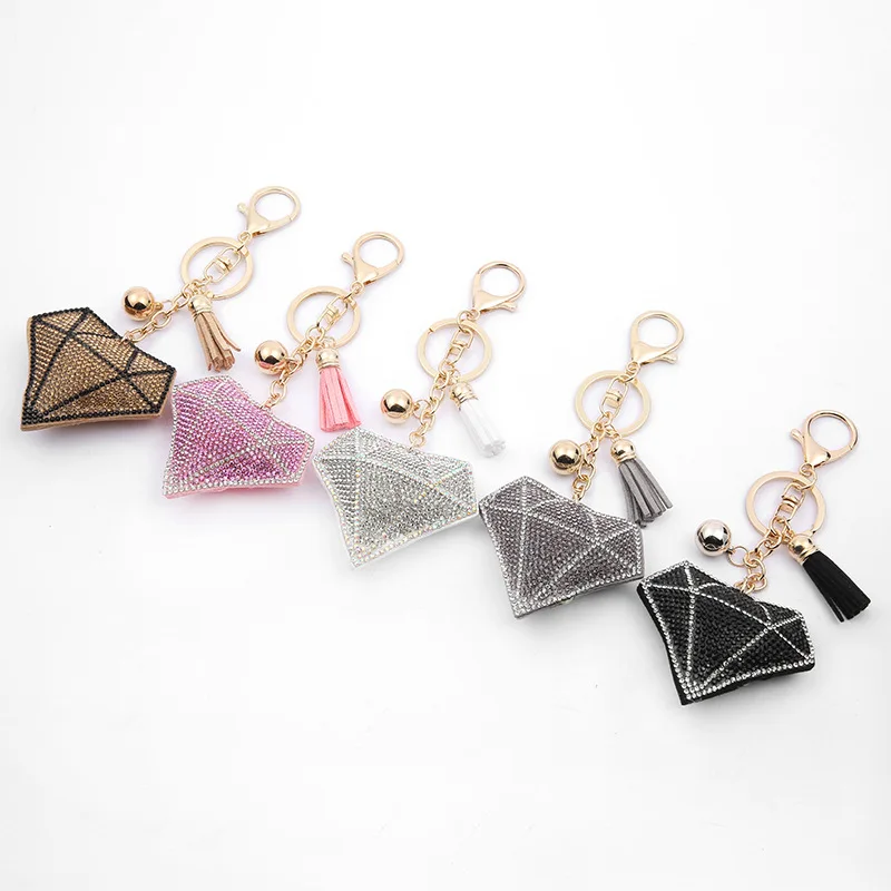 Korean fluffy key ring pendant glass drill modeling women's bag key pendant accessories small gift
Korean fluffy key ring pendant glass drill modeling women's bag key pendant accessories small gift