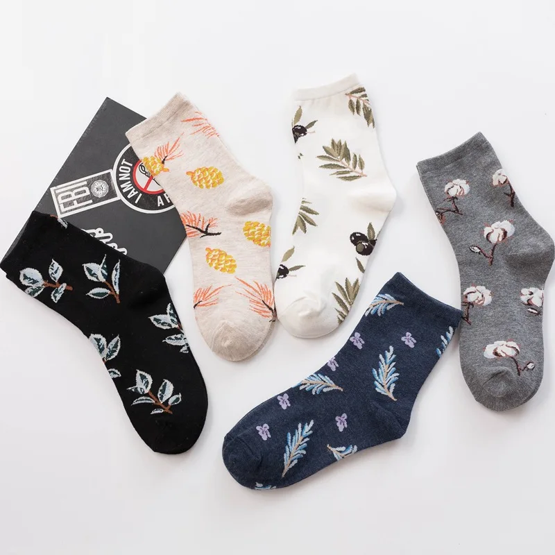Korean Style Combed Cotton Socks Women Chic Creative Plants Art Socks Female Harajuku Cartoon Jacquard Short Sock Skarpetki
Korean Style Combed Cotton Socks Women Chic Creative Plants Art Socks Female Harajuku Cartoon Jacquard Short Sock Skarpetki