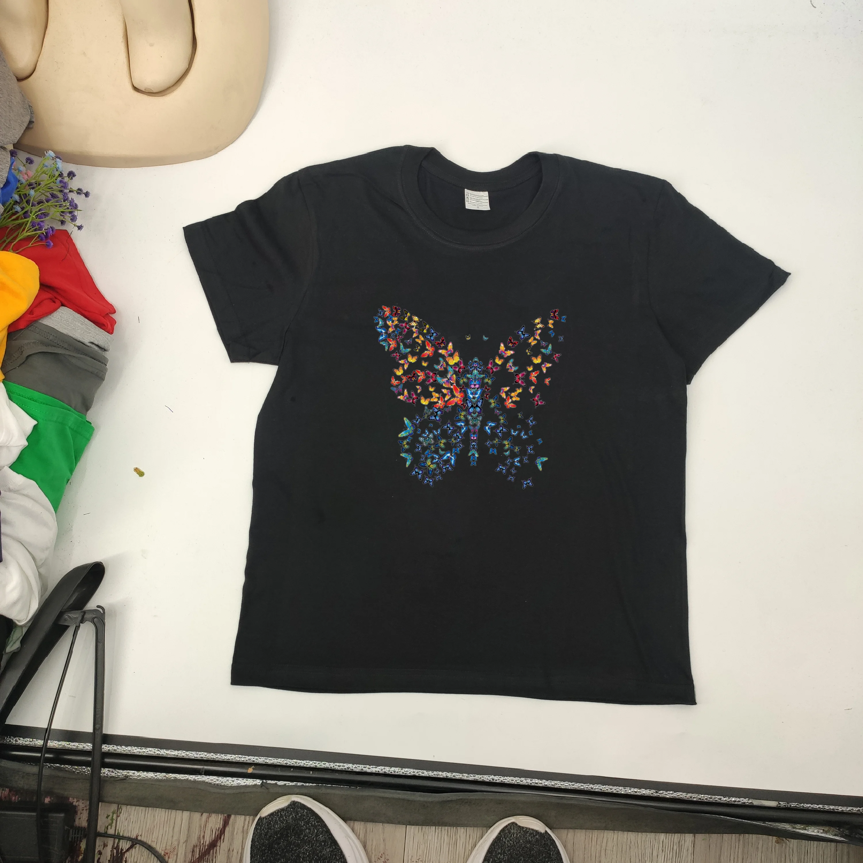 SAGACE Ladies printed short-sleeved T-shirt top Summer girls pure color butterfly printed short-sleeved new fashion T-shirt
SAGACE Ladies printed short-sleeved T-shirt top Summer girls pure color butterfly printed short-sleeved new fashion T-shirt