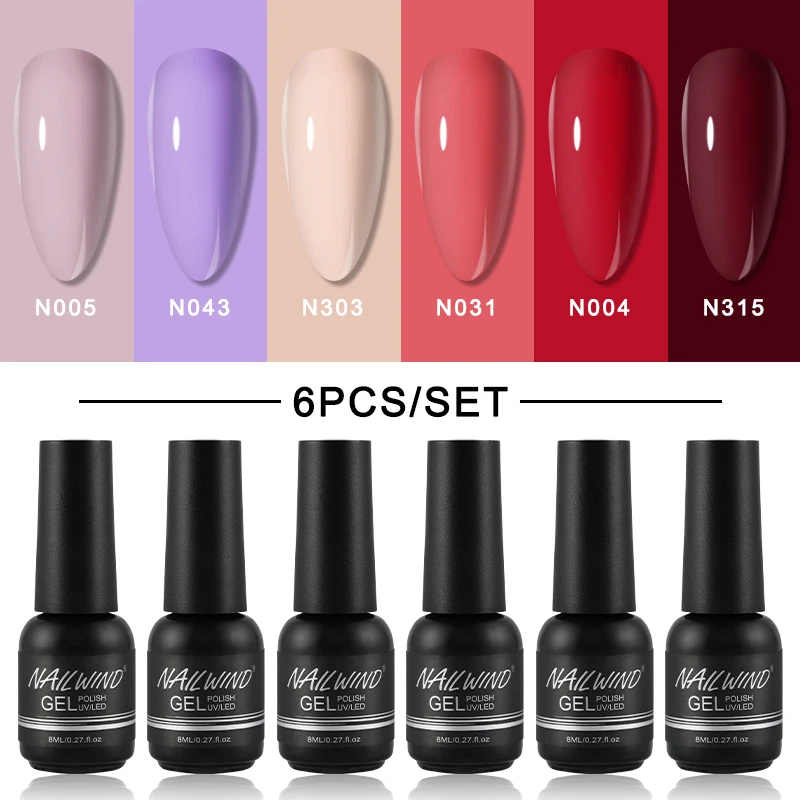 NAILWIND Gel Nail Polish Set Varnishes Hybrid Semi Permanent Base Top Coat For Nails Art For Manicure Nail Gel Nail Polish Kits
NAILWIND Gel Nail Polish Set Varnishes Hybrid Semi Permanent Base Top Coat For Nails Art For Manicure Nail Gel Nail Polish Kits