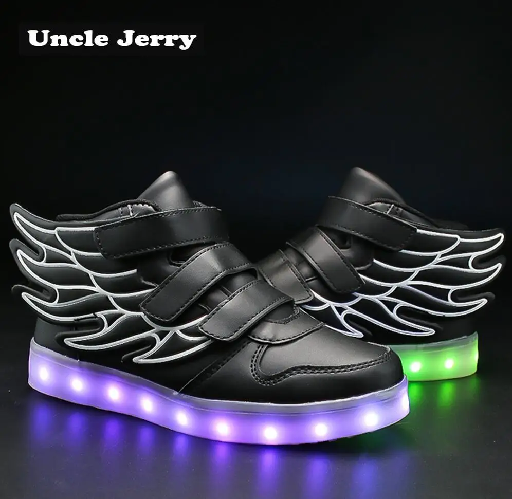 UncleJerry Kids Light up Shoes with wing Children Led Shoes Boys Girls Glowing Luminous Sneakers USB Charging Boy Fashion Shoes
UncleJerry Kids Light up Shoes with wing Children Led Shoes Boys Girls Glowing Luminous Sneakers USB Charging Boy Fashion Shoes