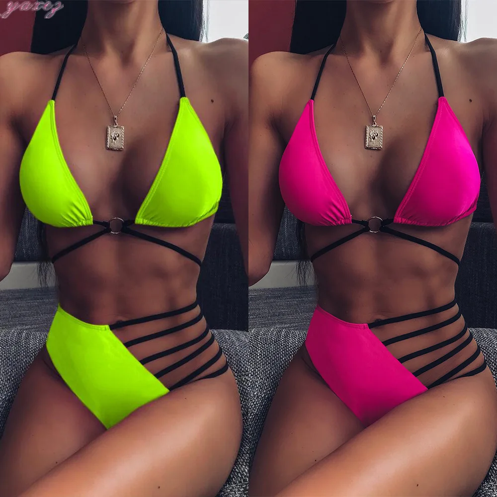 Split Solid Hollow High Waist Bikini Set Transparent Swimwear Women Bathing Suit Swimsuit 2 Piece Push-up String Bikinis Swim
Split Solid Hollow High Waist Bikini Set Transparent Swimwear Women Bathing Suit Swimsuit 2 Piece Push-up String Bikinis Swim