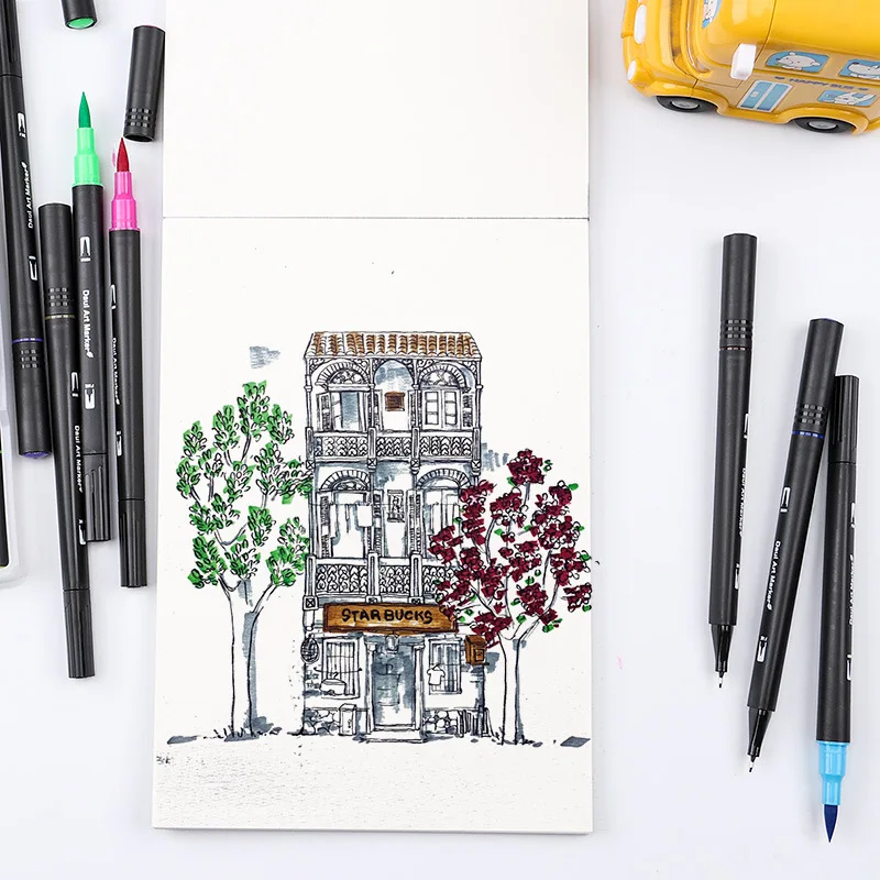 Art Marker Pens 60/72/100 Colors Dual Tips Brush Pen Set for Watercolor Manga Comic Anime Drawing Calligraphy Brush Art Supplies
Art Marker Pens 60/72/100 Colors Dual Tips Brush Pen Set for Watercolor Manga Comic Anime Drawing Calligraphy Brush Art Supplies