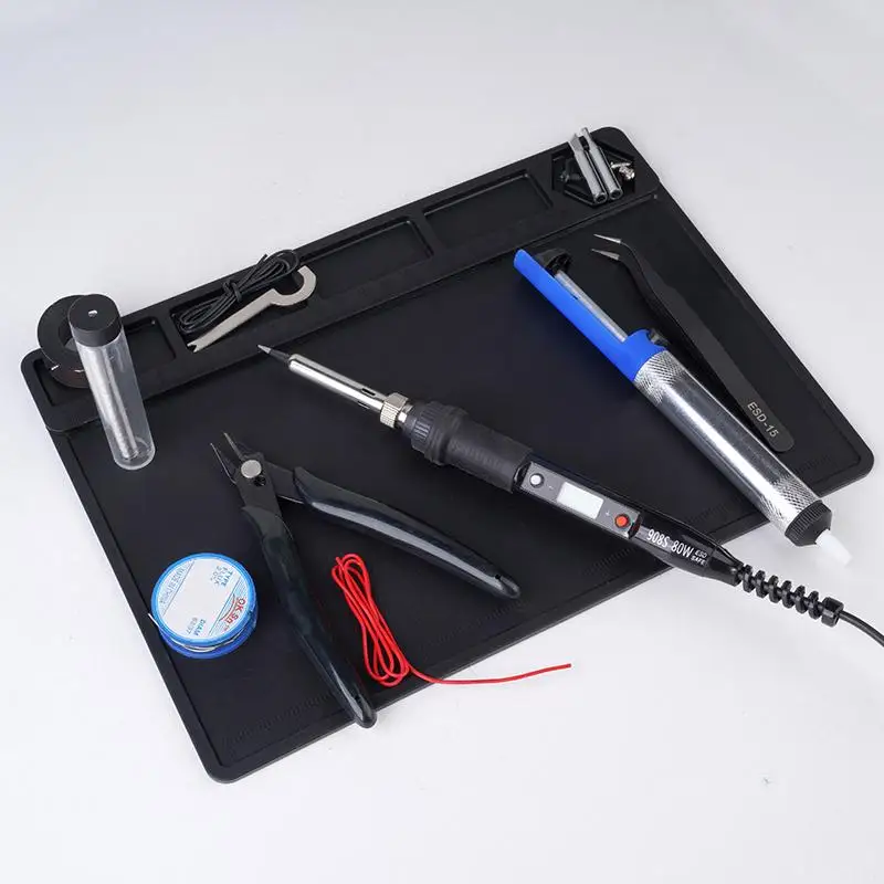 ESD Heat Insulation Soldering Working Mat With magnet Silicone insulation pad High temperature resistance welding Working Mat
ESD Heat Insulation Soldering Working Mat With magnet Silicone insulation pad High temperature resistance welding Working Mat