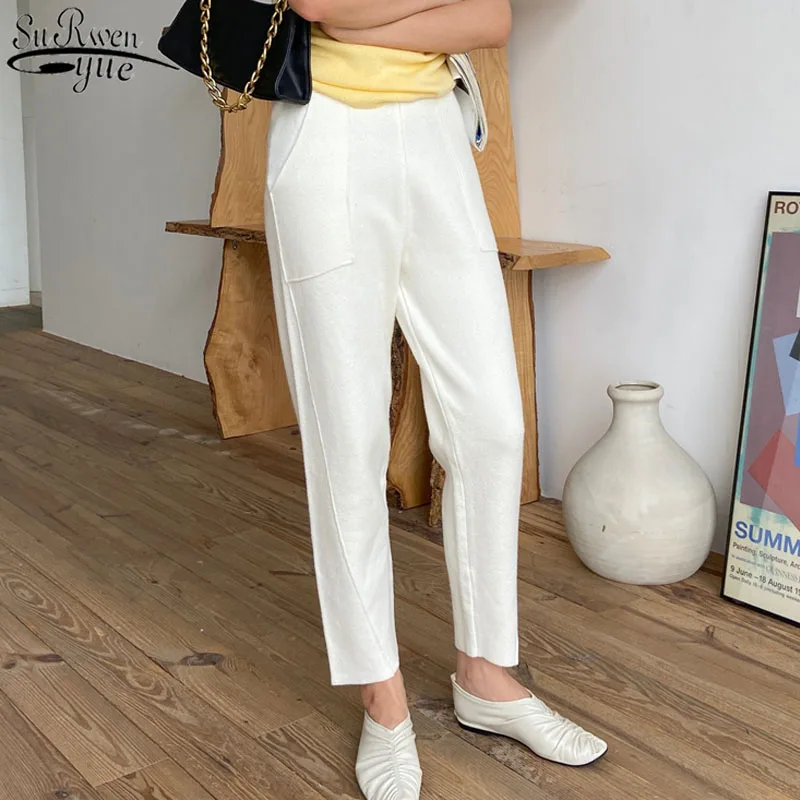 Warm Thicken Wollen Pants Women 2021 Autumn and Winter Casual Pocket Capris Wide Leg Trousers Knitted Chic Harem Pants 11069
Warm Thicken Wollen Pants Women 2021 Autumn and Winter Casual Pocket Capris Wide Leg Trousers Knitted Chic Harem Pants 11069