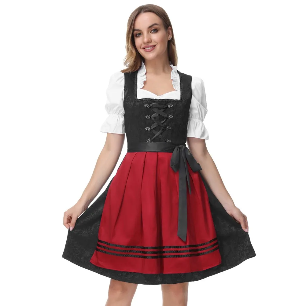 Women 3pcs Set German Bavarian Oktoberfest Costumes Tops+Dress+Apron Steampunk Gothic Swing Dress Summer Girl Lady
Women 3pcs Set German Bavarian Oktoberfest Costumes Tops+Dress+Apron Steampunk Gothic Swing Dress Summer Girl Lady