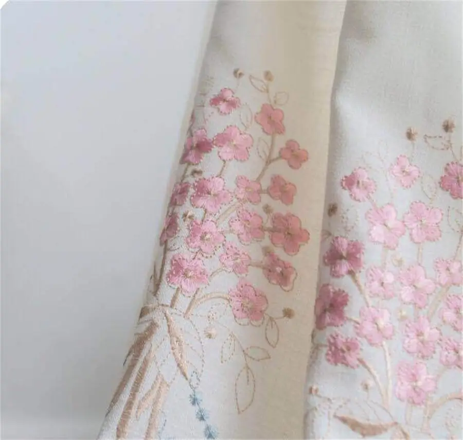 Luxury Pink Floral Embroidery Blackout Curtains Cotton and Linen Bamboo Fabric Curtains Modern White Lace Mesh Tulle MY126#5
Luxury Pink Floral Embroidery Blackout Curtains Cotton and Linen Bamboo Fabric Curtains Modern White Lace Mesh Tulle MY126#5