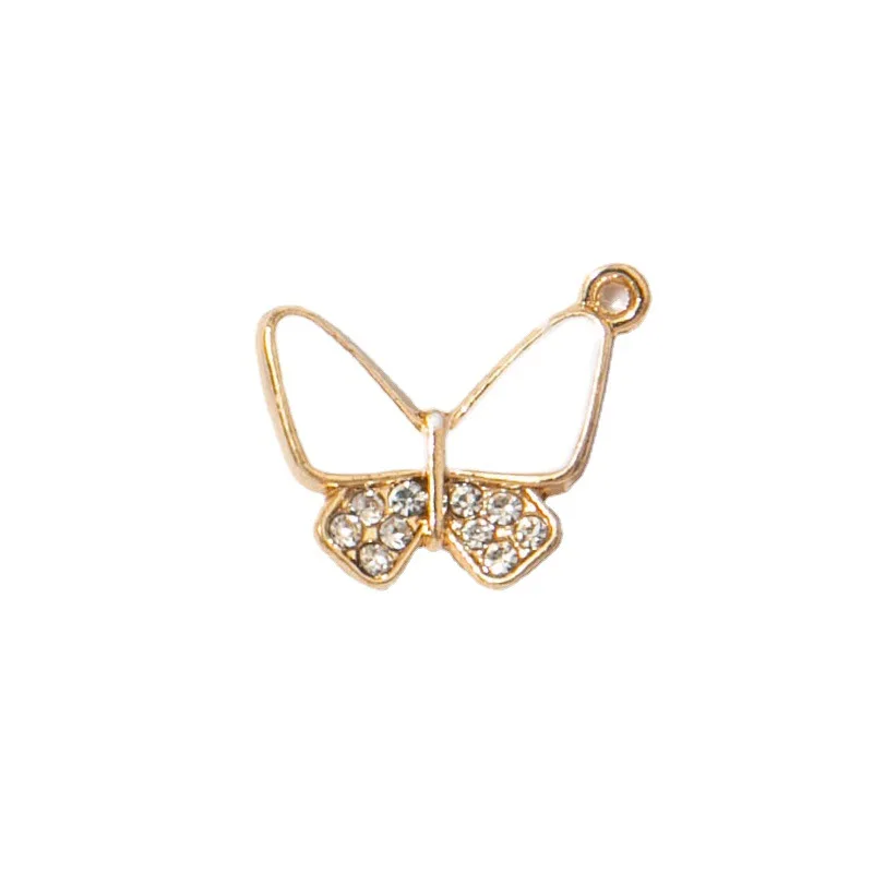 10Pcs Enamel Crystal Butterfly Charms Pendant for Jewerly DIY Making Bracelet Women Earrings Necklace Accessories Findings Craft | Украшения