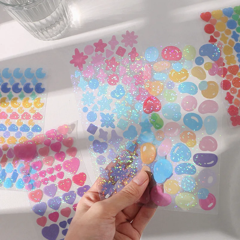 1 Sheet Glitter Rainbow Heart Decorative Sticker Stick Label Kids Stationery Sticker
1 Sheet Glitter Rainbow Heart Decorative Sticker Stick Label Kids Stationery Sticker