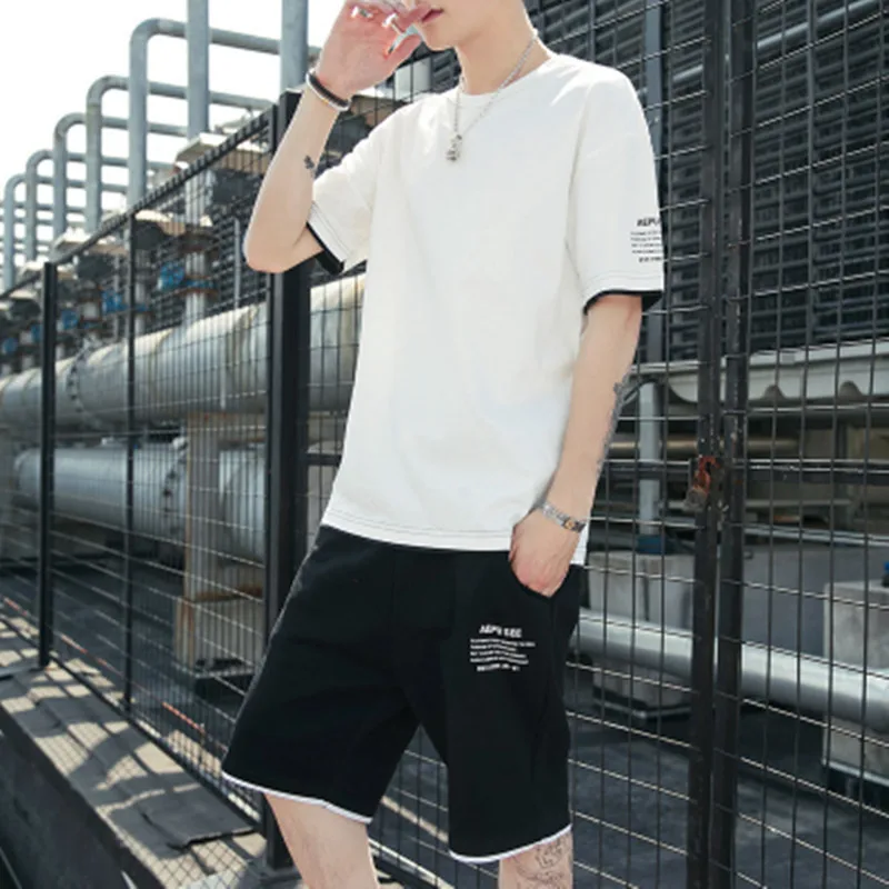 Cotton t-shirt men's casual suit summer net red short sleeve new Korean loose fashion brand shorts sportswear
Cotton t-shirt men's casual suit summer net red short sleeve new Korean loose fashion brand shorts sportswear