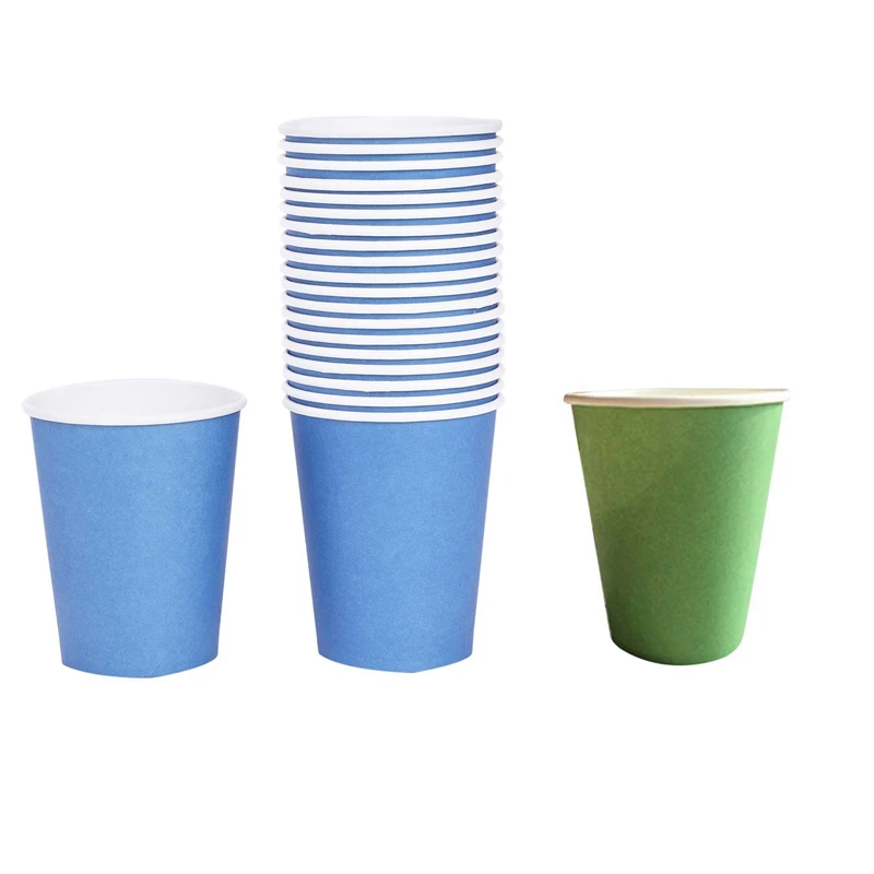40 Paper Cups (9Oz) - Plain Solid Colours Birthday Party Tableware Catering(Blue&Green)
40 Paper Cups (9Oz) - Plain Solid Colours Birthday Party Tableware Catering(Blue&Green)