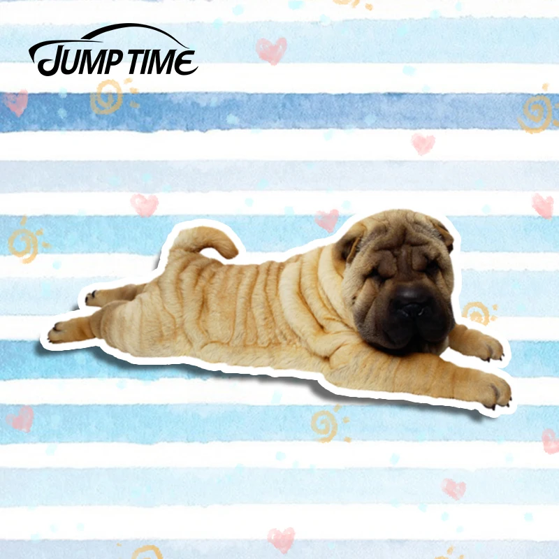 Время скачка 13 см x 5 7 китайская графика shar pei виниловые наклейки на машину