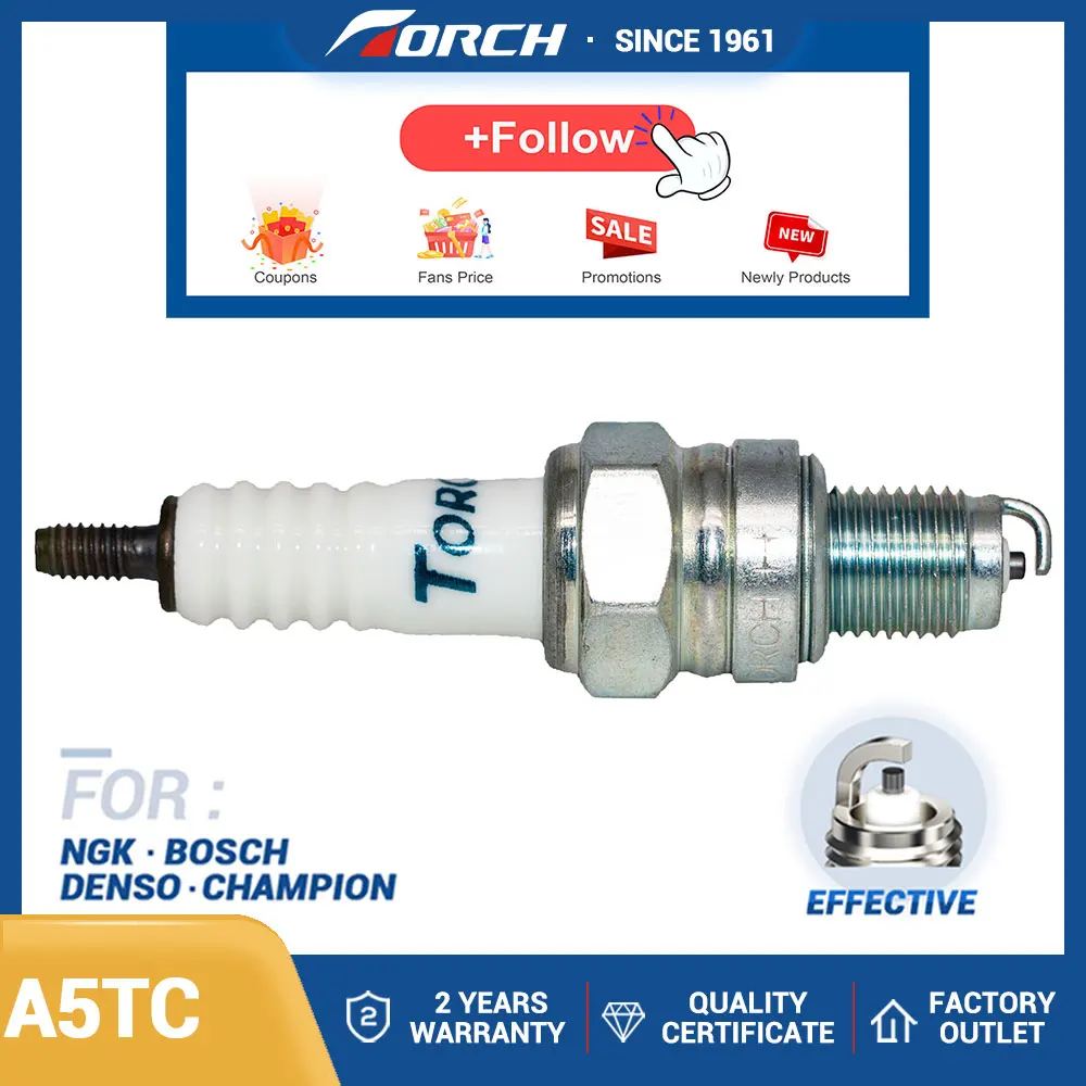 1PCS NEW Motorcycle Accessories Original TORCH Spark Plugs High Performance A5TC Replace for Denso U16FS-U/U16FS-UB
1PCS NEW Motorcycle Accessories Original TORCH Spark Plugs High Performance A5TC Replace for Denso U16FS-U/U16FS-UB