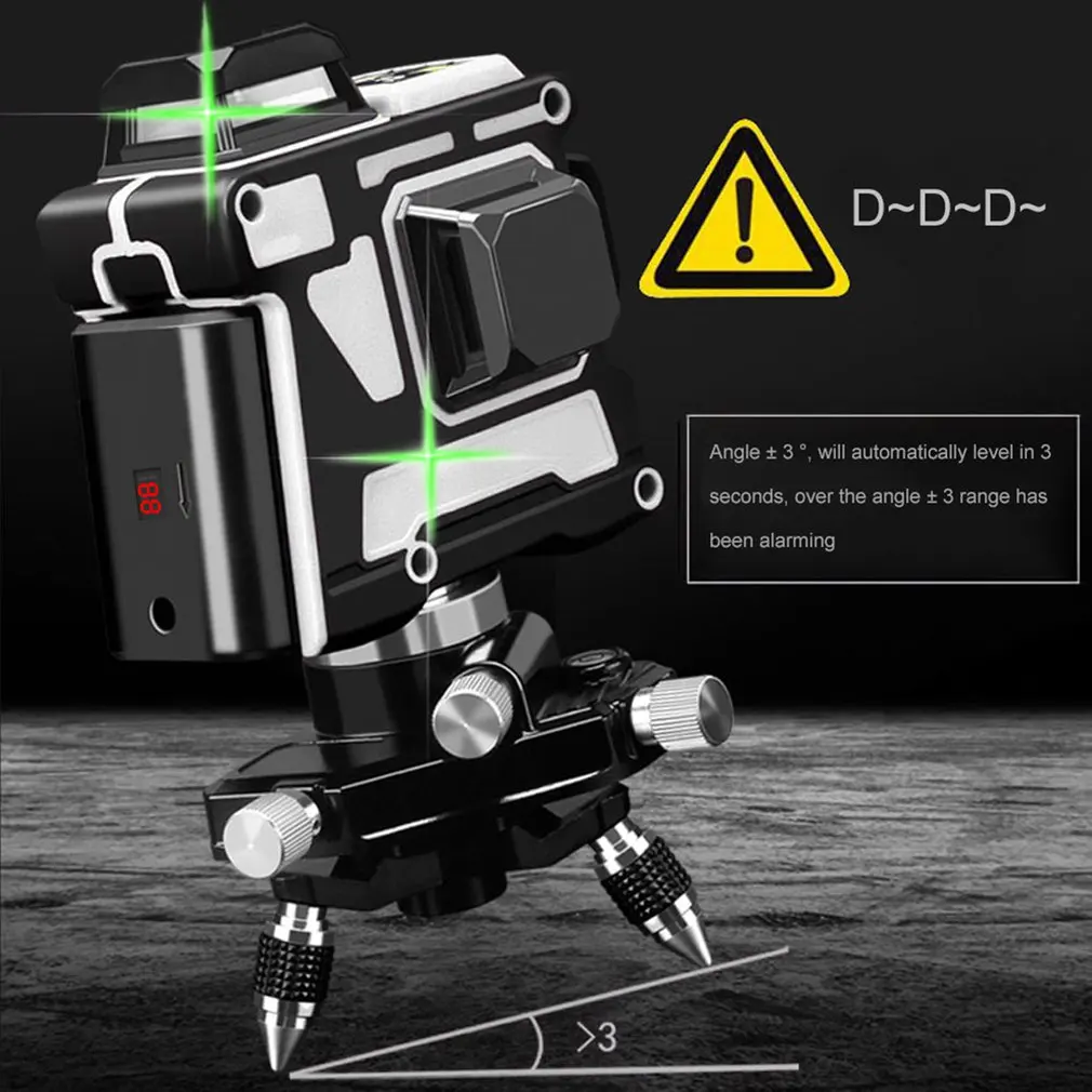 Laser Level 12 Lines 3D Self-Leveling 360 Horizontal And Vertical Cross Super Powerful Green Laser Beam Line 
Laser Level 12 Lines 3D Self-Leveling 360 Horizontal And Vertical Cross Super Powerful Green Laser Beam Line