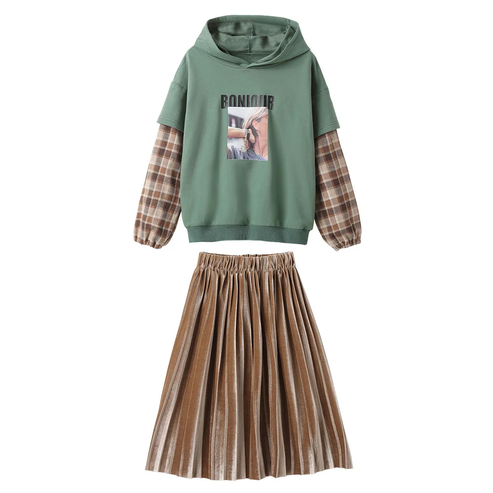 New Top Skirt Autumn Spring Girls Two Pieces Casual Sets Tracksuit Children Hooded School Suits Kids Teenage High Quality
New Top Skirt Autumn Spring Girls Two Pieces Casual Sets Tracksuit Children Hooded School Suits Kids Teenage High Quality