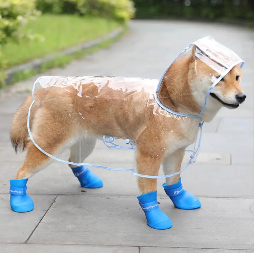 Dog poncho transparent waterproof pet raincoat manufacturers direct PU dog raincoat
Dog poncho transparent waterproof pet raincoat manufacturers direct PU dog raincoat